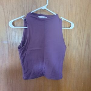 Sincerely Jules Purple Fitted Crop Tank Top